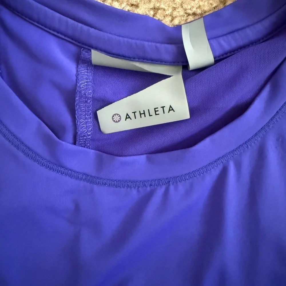 Athleta Sunlover UPF Tank Top - Cobalt Blue Tulip Back- size small